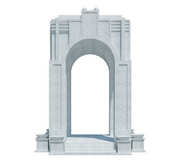 3d Render Building Structure On White