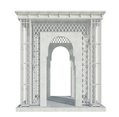 3d Render Building Structure On White