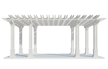 3d Render Building Structure On White