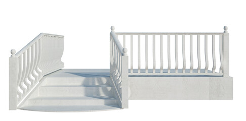 3d Render Building Structure On White