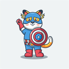 heroes character logo design template