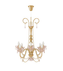 Retro chandelier  isolated on black background