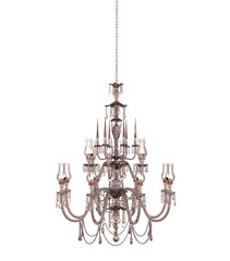 Retro chandelier  isolated on black background