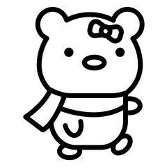 bear cartoon icon 