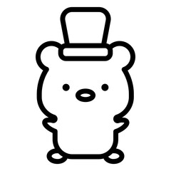 bear cartoon icon 
