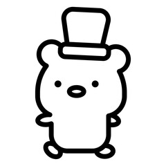 bear cartoon icon 
