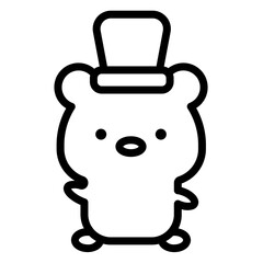 bear cartoon icon 