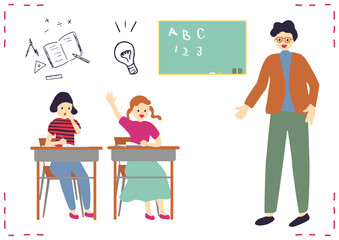 授業を受ける子供達