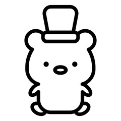 bear cartoon icon 