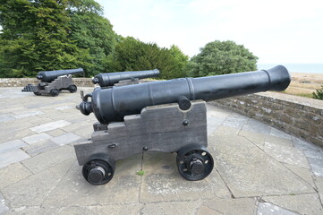 Cannon on the ramparts of an English Artillery Fortress. 