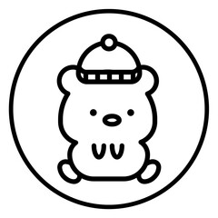 bear cartoon icon 