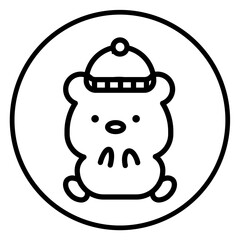 bear cartoon icon 