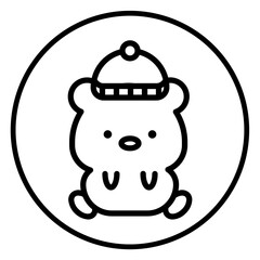bear cartoon icon 