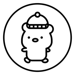 bear cartoon icon 