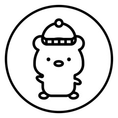 bear cartoon icon 