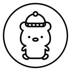 bear cartoon icon 