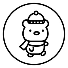 bear cartoon icon 