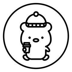 bear cartoon icon 