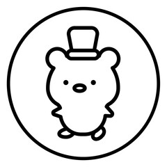 bear cartoon icon 