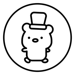 bear cartoon icon 