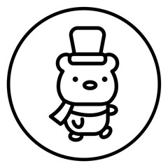 bear cartoon icon 