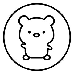 bear cartoon icon 