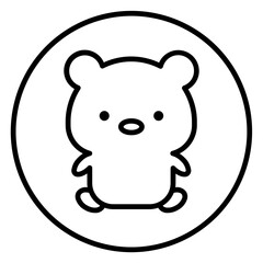 Obraz premium bear cartoon icon 
