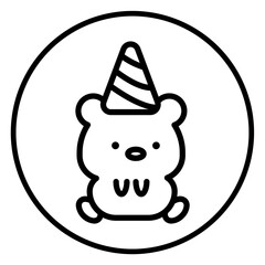 bear cartoon icon 