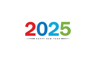 Happy New Year 2025. Happy New Year 2025 text design for Brochure design, card, banner