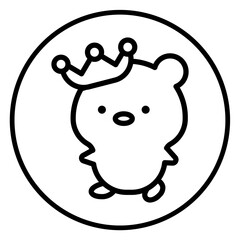bear cartoon icon 