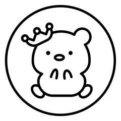 bear cartoon icon 