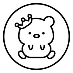 bear cartoon icon 