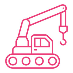Crane Multicolor Line Icon