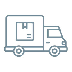 Delivery Truck Multicolor Line Icon