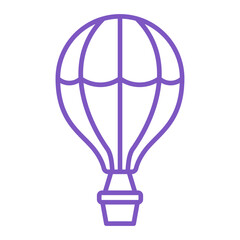 Obraz premium Hot Air Balloon Multicolor Line Icon