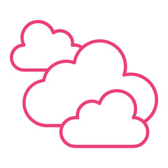 Clouds Multicolor Line Icon