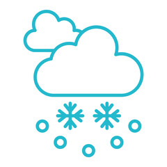 Snowfall Multicolor Line Icon