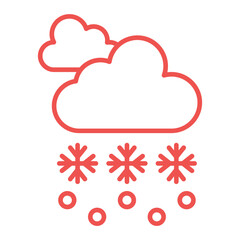 Snow Storm Multicolor Line Icon