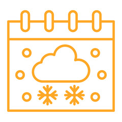 Winter Multicolor Line Icon