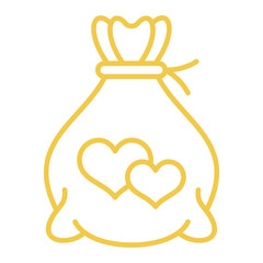 Obraz premium Money Bag Multicolor Line Icon