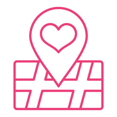 Pin Point Multicolor Line Icon