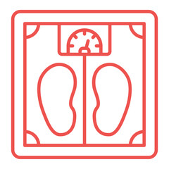 Weighing Machine Multicolor Line Icon