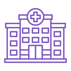 Hospital Multicolor Line Icon