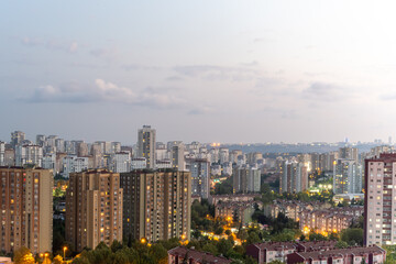 Naklejka premium View from Europe part of the Istanbul city. Kucukcekmece district. 