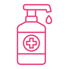 Hand Sanitizer Multicolor Line Icon