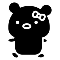 bear cartoon icon 