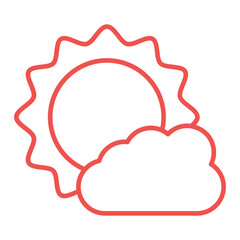 Weather App Multicolor Line Icon