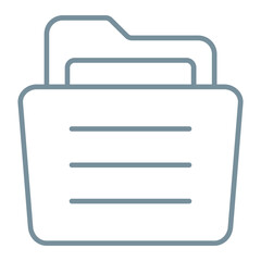 Folder Multicolor Line Icon
