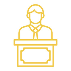 Speech Multicolor Line Icon