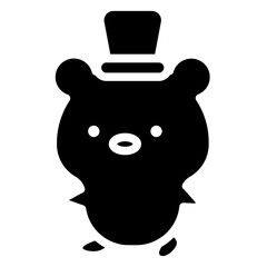 bear cartoon icon 